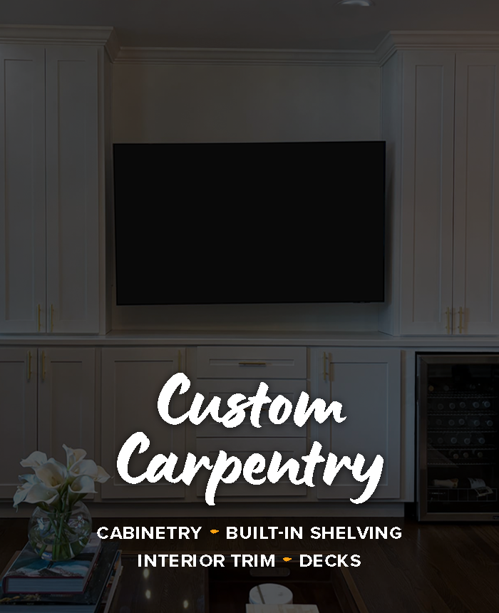 custom built-in cabinets around a living room television