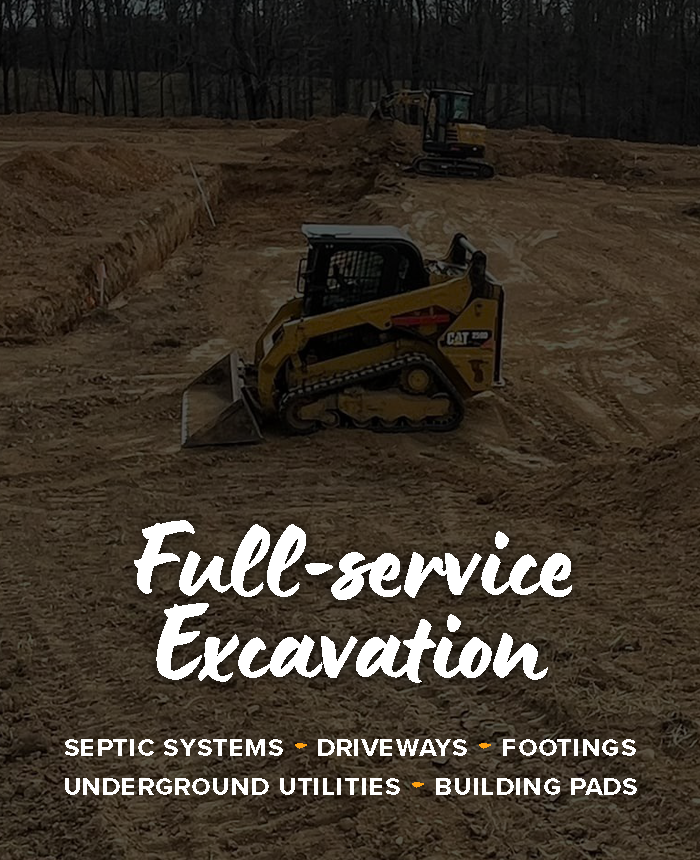 image of an excavator moving dirt to prepare to build a home