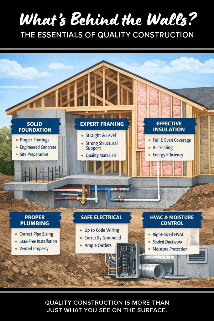 graphic that explains quality construction behind the walls
